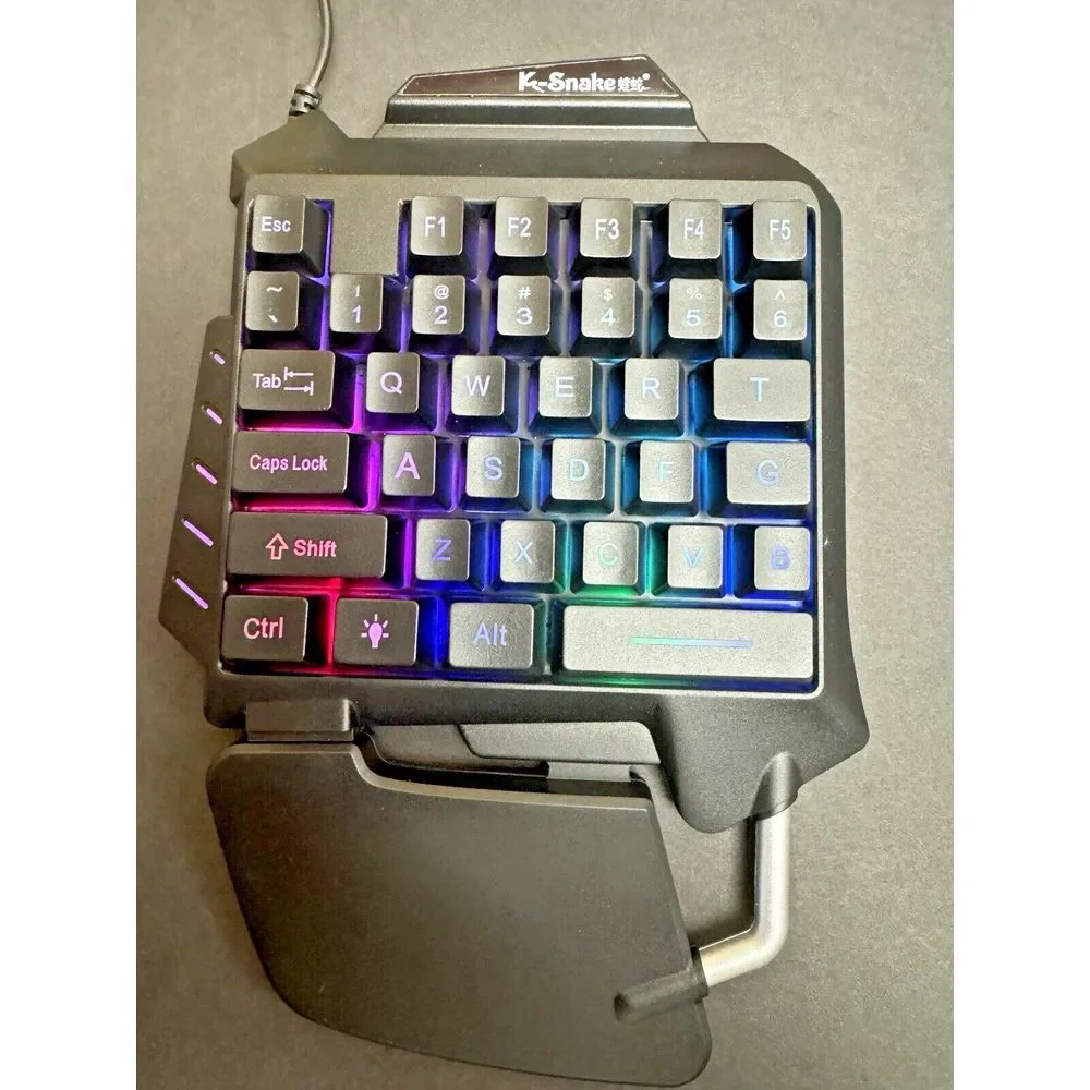K-Snake One-Handed Gaming Keyboard RGB Backlit Mechanical Keypad